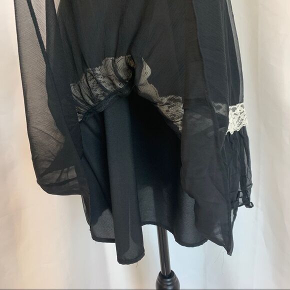 Amanda Uprichard lace babydoll dress sleeveless black cream SZ P NWT - Picture 5 of 13